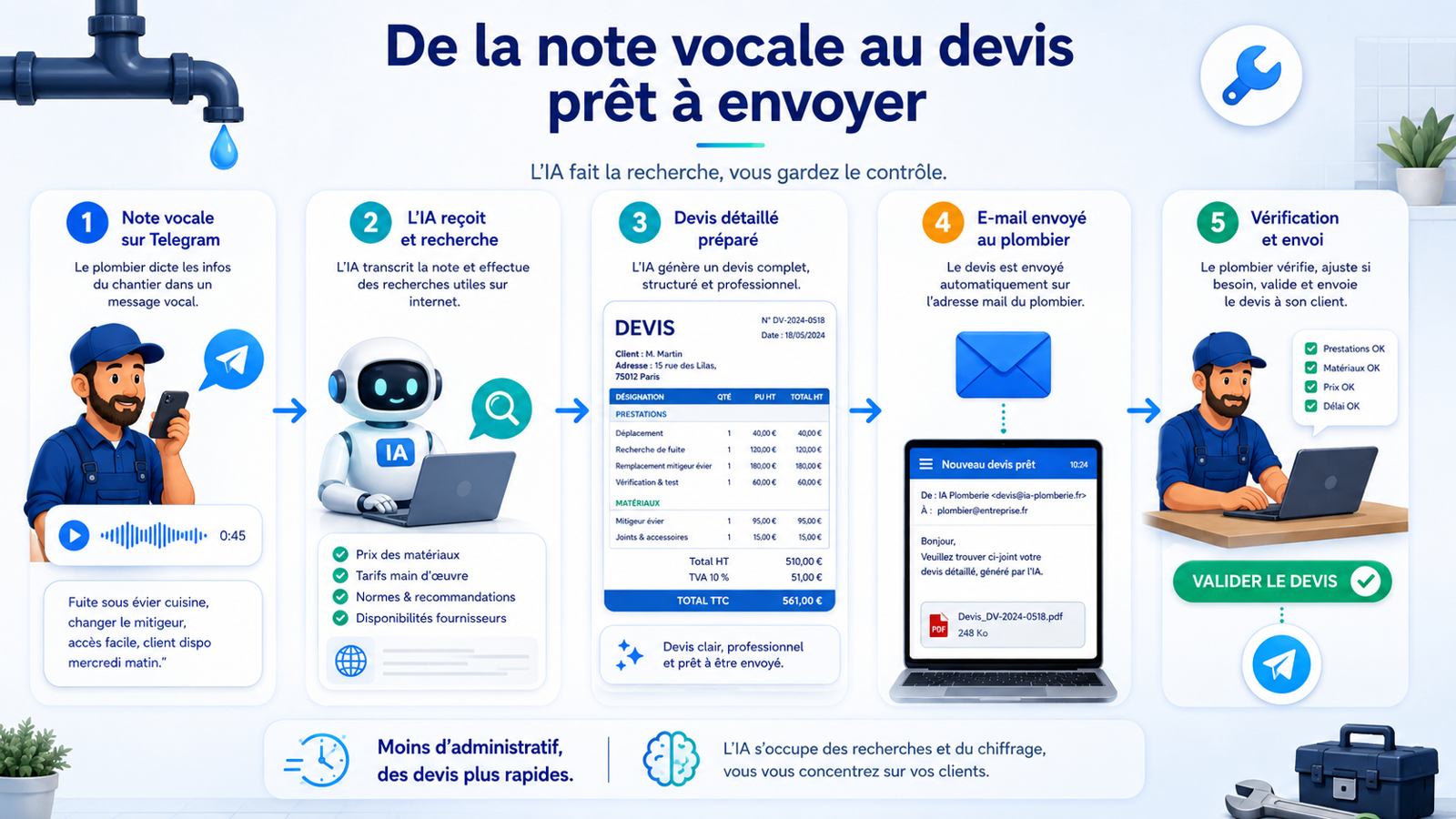 De la note vocale au devis prêt à envoyer